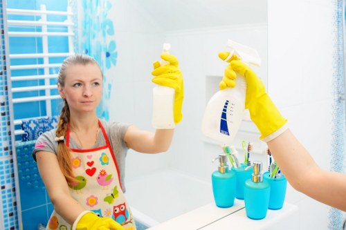 Carpet cleaning team using eco-friendly methods in W8