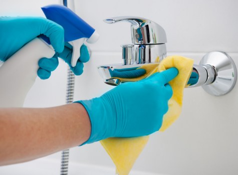 Professional office cleaning equipment in a W8 business setting