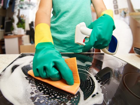 Targeted stain treatment on a carpet